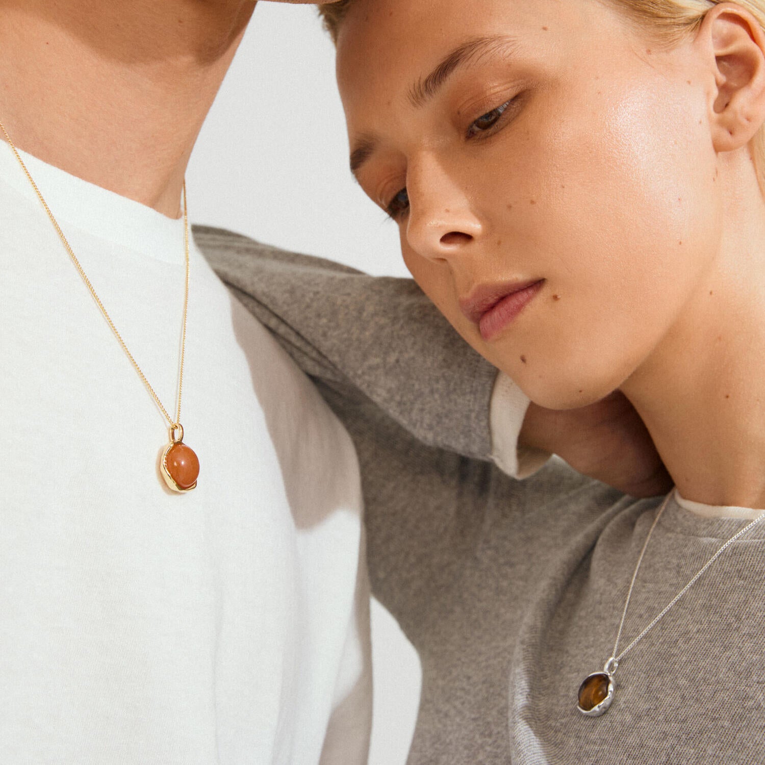 Sense halskæde - forgyldt